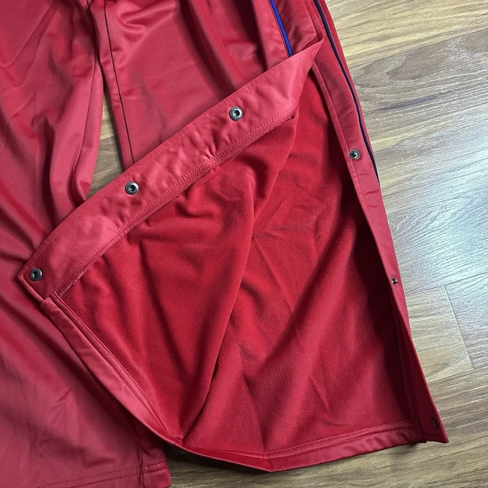 Vintage Y2K Reebok NBA Detroit Pistons Warm-Up Breakaway Pants Mens XL Red Horse